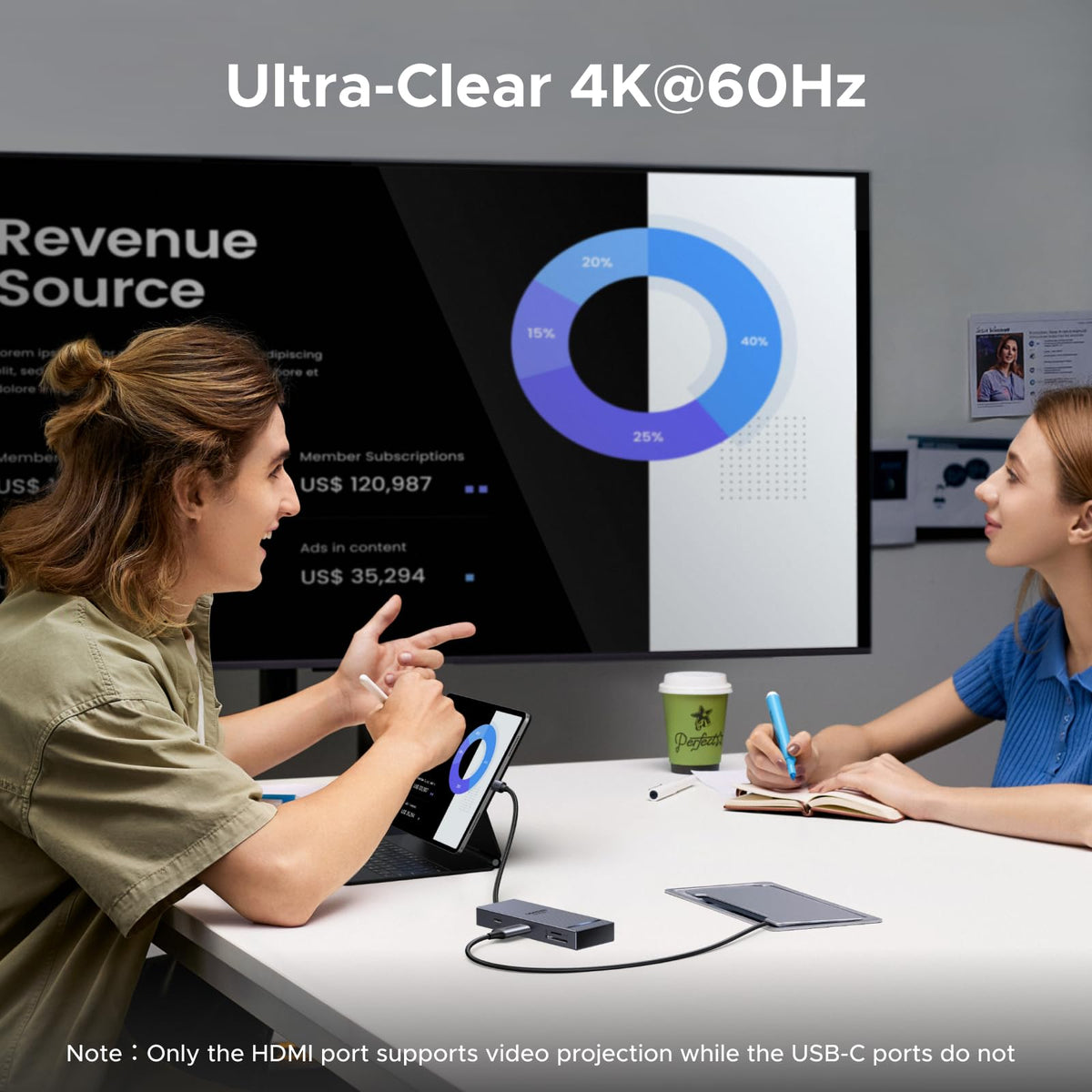UGREEN USB C Hub, 9 in 1 Ethernet Adapter 4K@60Hz HDMI Docking Station
