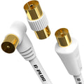 G-PLUG 1m TV Aerial Cable, Coaxial Cable for Freeview, Sky Box and Freesat