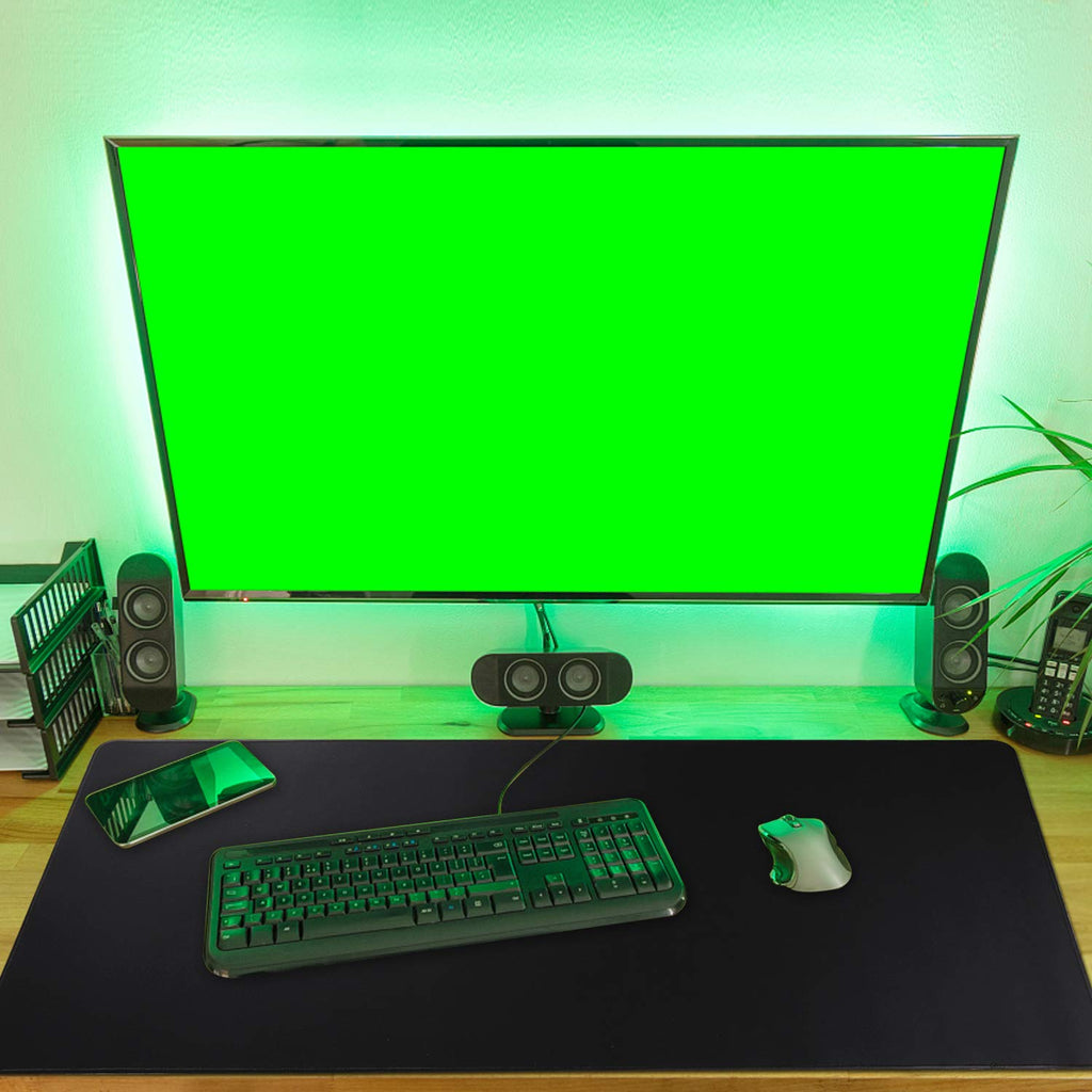 Gaming Mouse Mat Desk Office Mouse Pad Large Size 800x300x3mm Comfortable Mousepad with Smooth Cloth Surface, Improved Precision and Speed (80x30 Black)