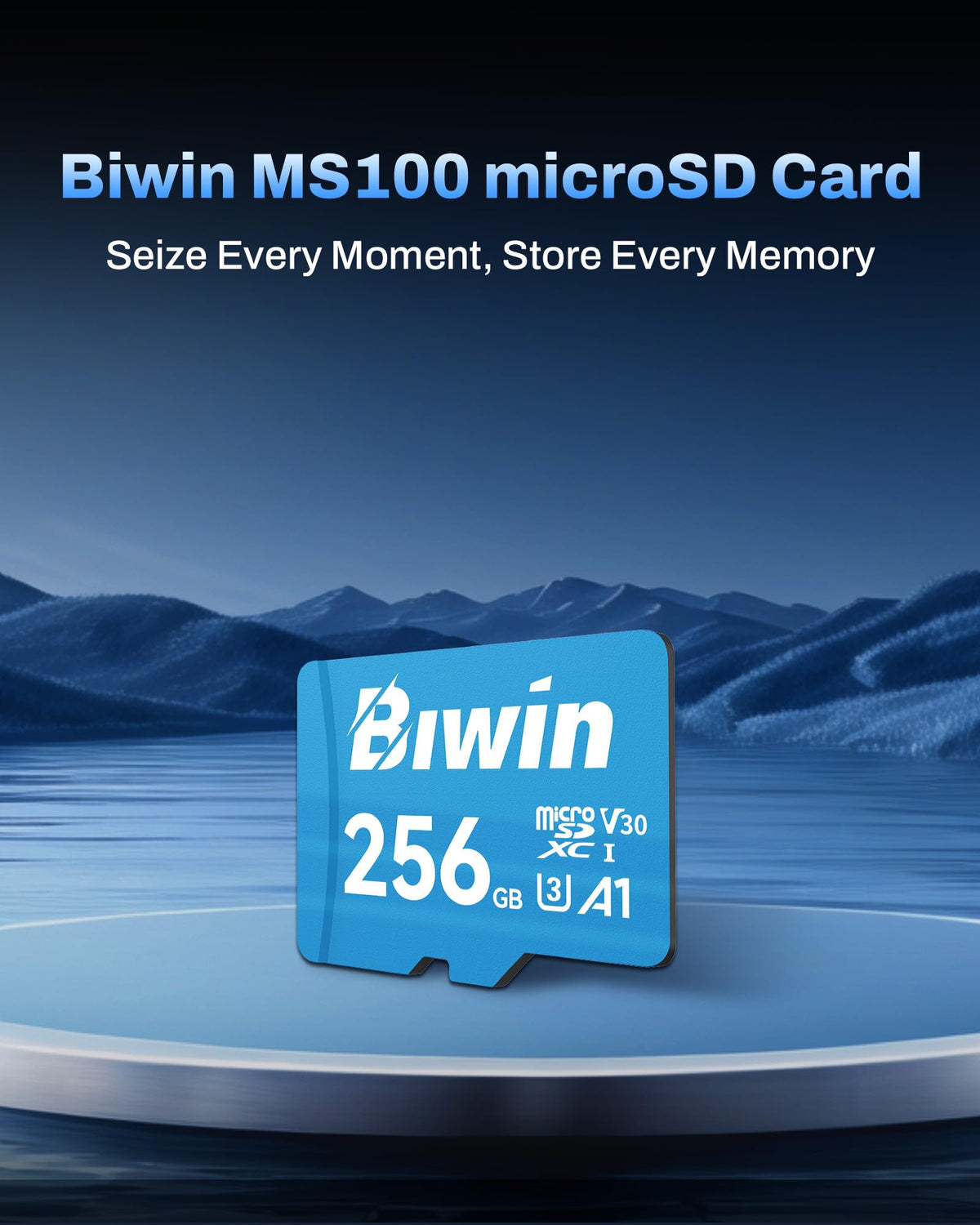 Biwin MS210 Micro SDXC SD Memory Card 512GB, Up to 210 MB/s, UHS-I V30 4K UHD A2 U3 SD Card for Digital Camera, Smartphones, Action Cams, Drones