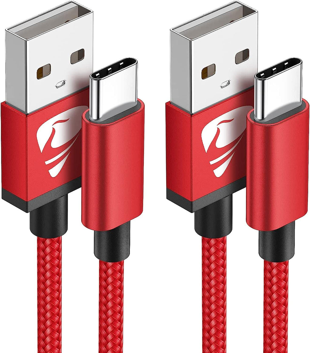 USB C Charger Cable 3M 2Pack Type C Charger Fast Charging 3A Lead Braided for Samsung Galaxy S23 S22 S21 S20 S10 S9 S8 A12 A13 A20e A21s A53 A70,Google Pixel 7 6,Huawei P30 P40,Sony Xperia,Switch,PS5