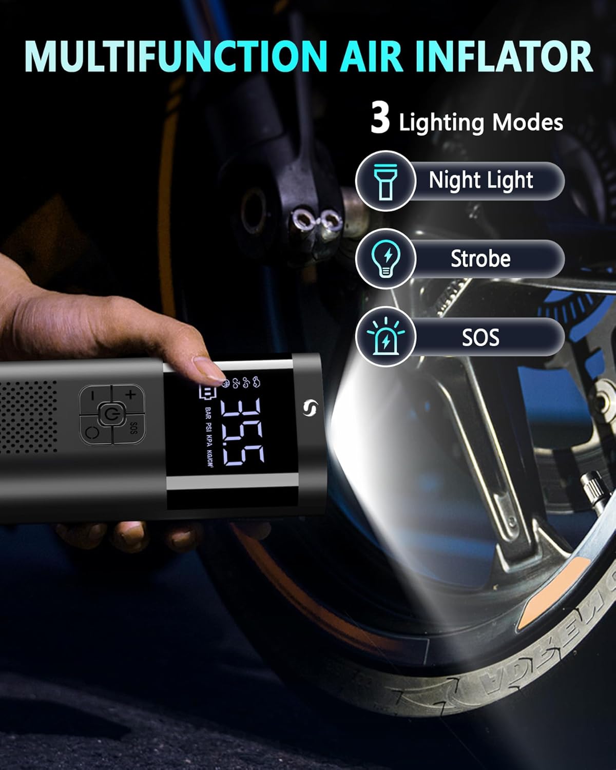 Car Tyre Inflator, Cordless Air Compressor