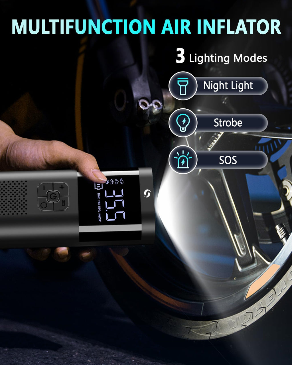 Car Tyre Inflator, Cordless Air Compressor