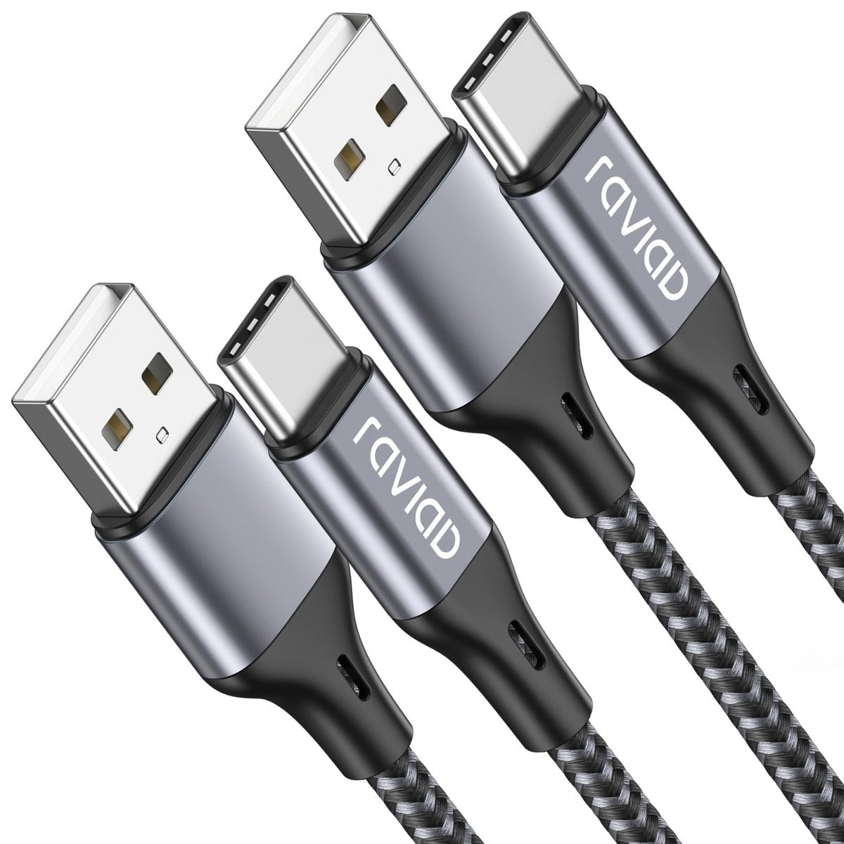 RAVIAD Short USB C Charger Cable 15CM 2Pack, USB to USB C Cable Fast Charge