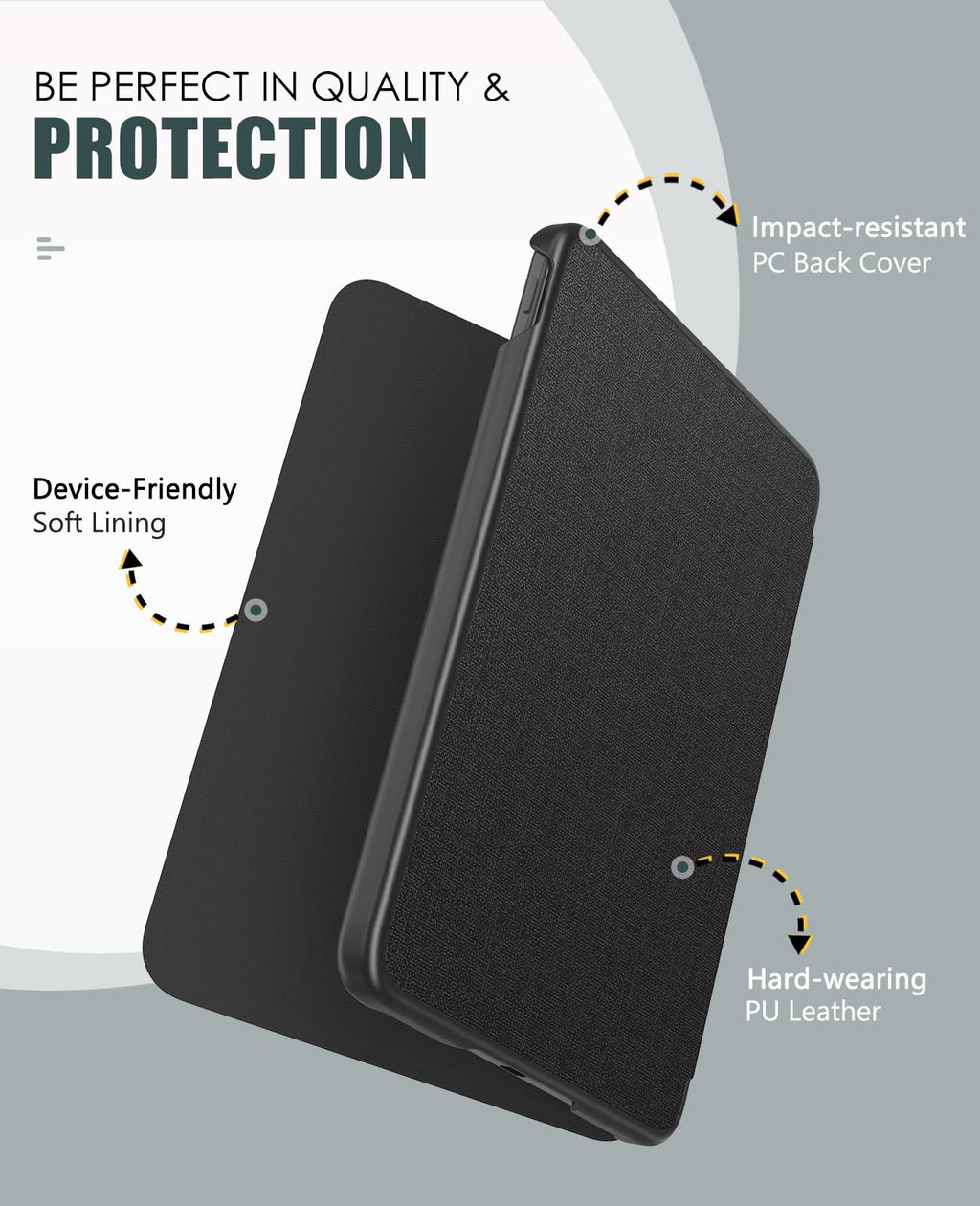 MoKo Case for 7" Kindle Paperwhite 12th Gen&Colorsoft 2024, Space Gray