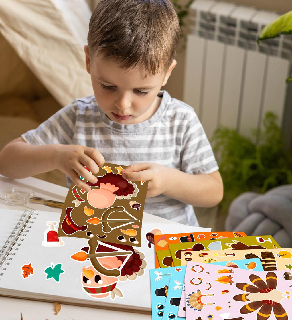 HSHFAMIIY 24 PCS Animal Face Stickers – DIY Decorative Animal Character Stickers for Crafts, Scrapbooking, Party Decorations, Gift Wrapping & Holiday Projects