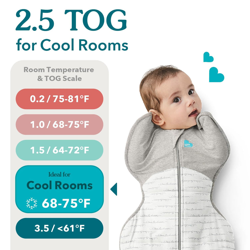 Love To Dream Swaddle Up, S 3.5-6kg, White Dreamer, 2.5 Tog