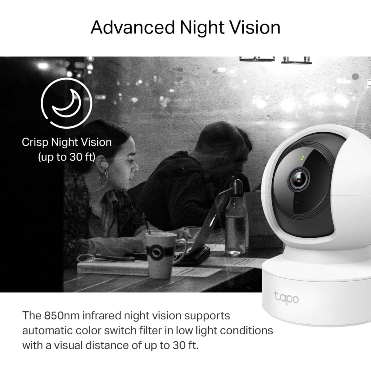 Tapo C210P2 2K 3MP Pan/Tilt Indoor Security Camera Set, Pet Camera