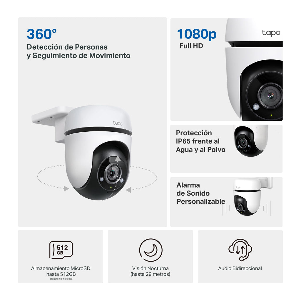 Tapo TC40 Full HD Pan/Tilt Outdoor Security Camera CCTV Camera 360° View