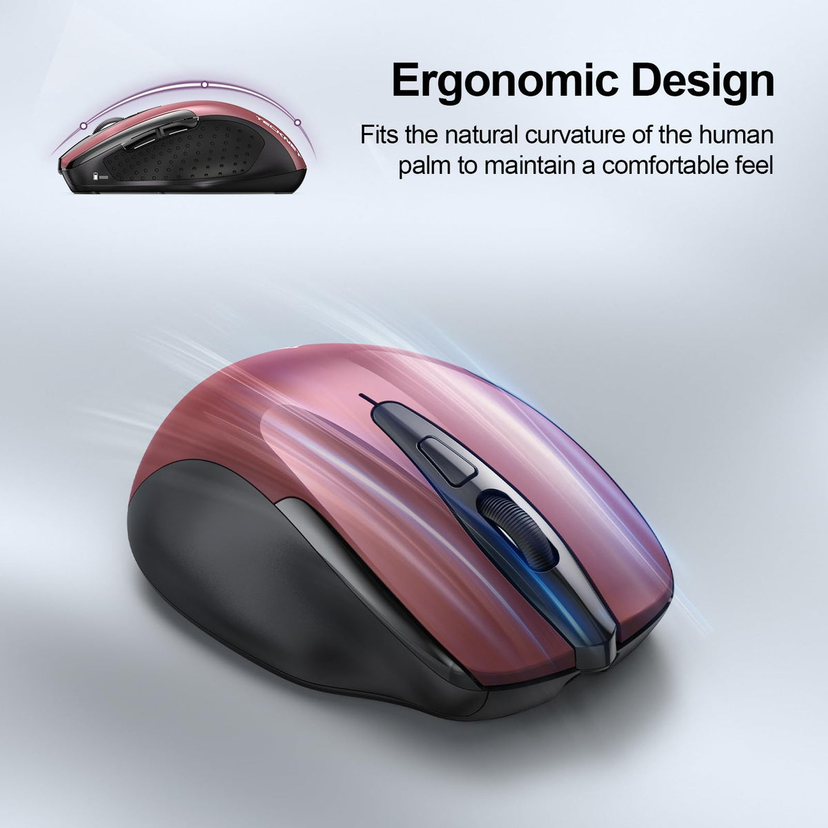 TECKNET Bluetooth Mouse, Wireless Mouse Rechargeable