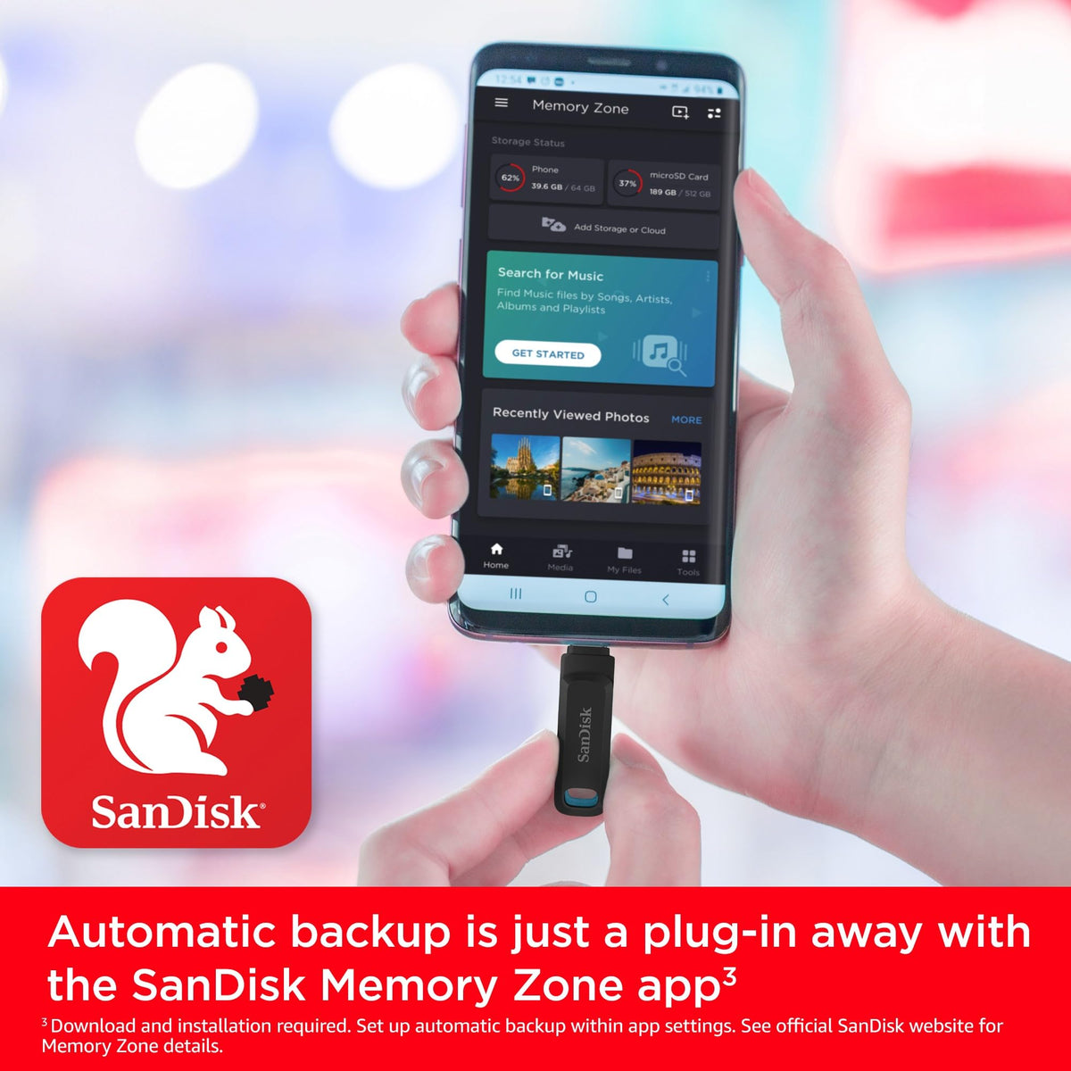 SANDISK Ultra Dual Drive Luxe 256GB, USB-C+USB-A, Up to 150MB/s Read Speeds