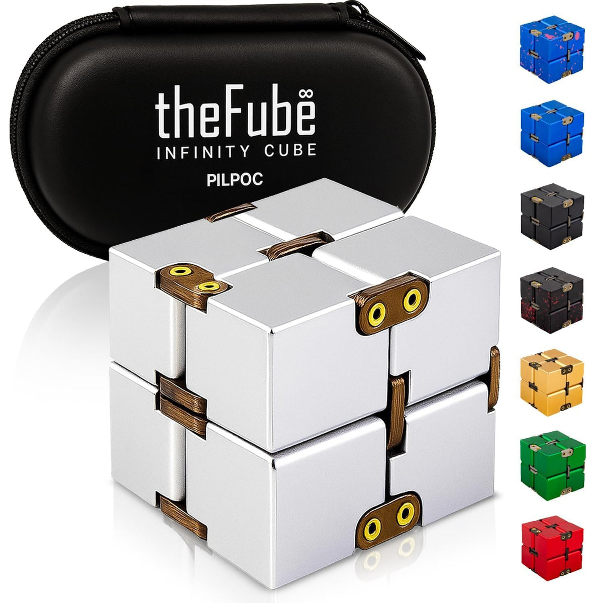 PILPOC theFube Fidget Cube Handy Anxiety Toys for Kids and Adults (Black)