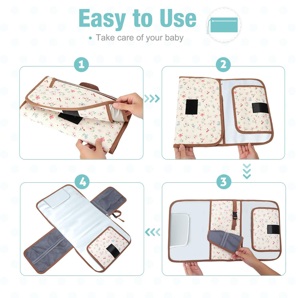 Lekebaby Portable Nappy Changing Mat Travel Baby Change Mat