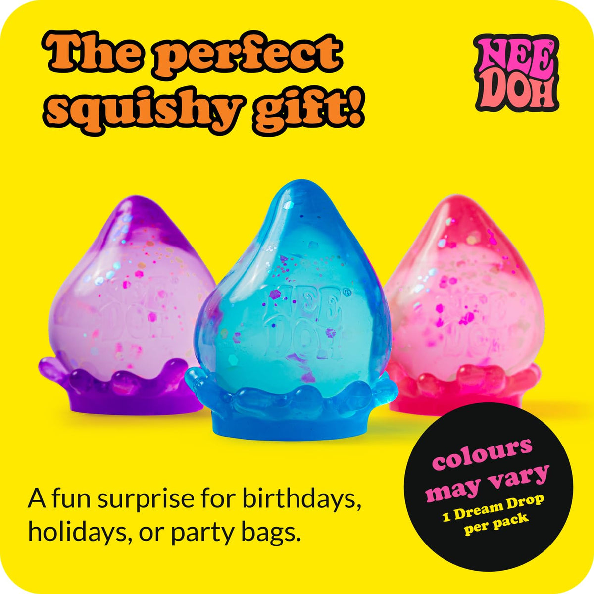 Schylling NeeDoh Nice Cube - Sensory Squeeze Toy with Super Solid Squish - 2.25" Cube - Color May Vary (Pack of 1)