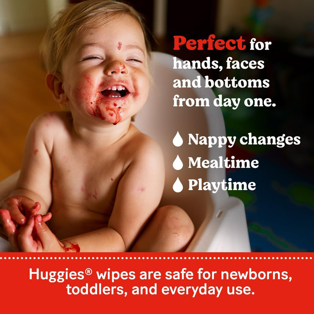 Huggies Pure Plastic Free Baby Wipes - Quad Pack (192 Wipes) - 99% Water Wet Wipes, Fragrance Free, Hypoallergenic, Better Cleaning, Soft and Gentle on Babies' Delicate Skin