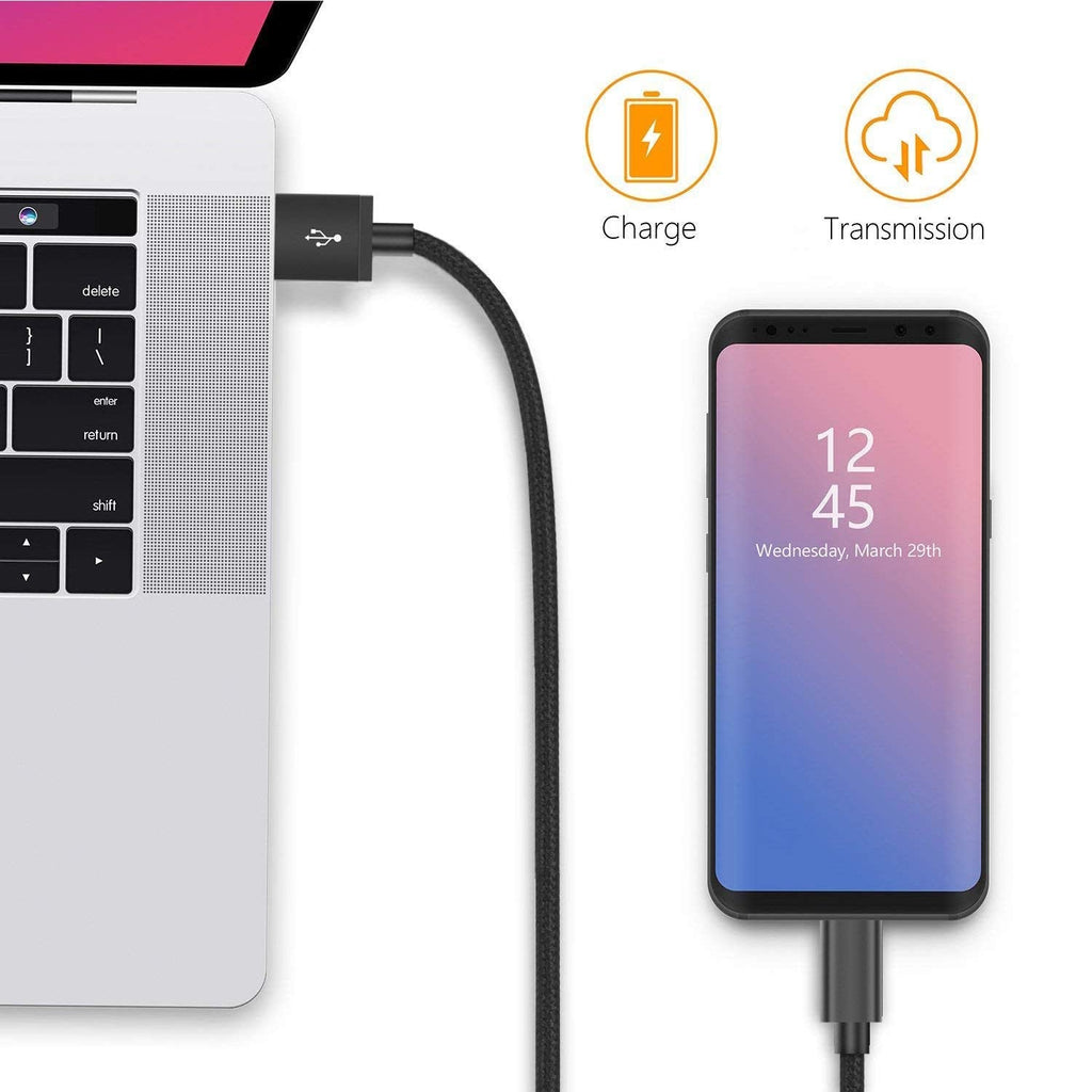 USB C Charger Cable 3M 2Pack Type C Charger Fast Charging 3A Lead Braided for Samsung Galaxy S23 S22 S21 S20 S10 S9 S8 A12 A13 A20e A21s A53 A70,Google Pixel 7 6,Huawei P30 P40,Sony Xperia,Switch,PS5