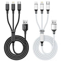 Multi Charging Cable 2 Packs 4FT,3A 3 in 1 Charging Cord for iPhone,Samsung
