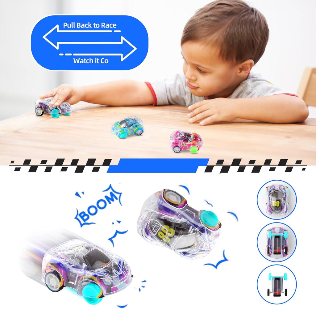 50 Pcs Mini Pull Back Cars Set, Pull Back Racing Vehicles for Kids, Bulk Toys Party Favors Treasure Box, Classroom Prizes, Pinata Fillers,Goodie Bag Stuffers for Boys Girls