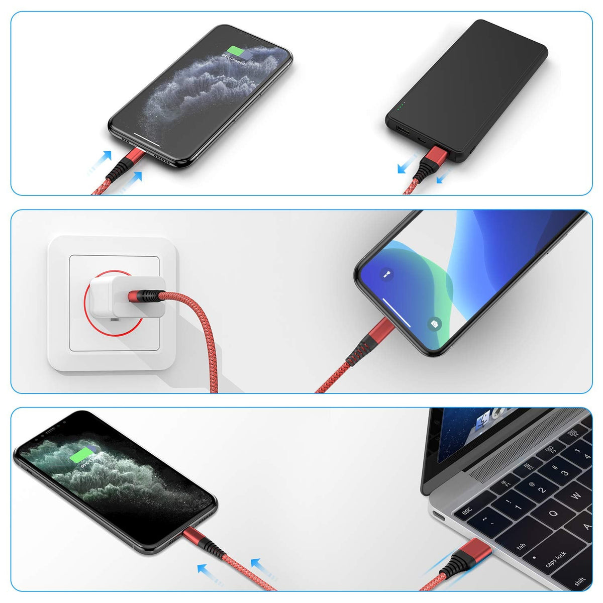 iPhone Charger 3M, 3Pack 10FT Lightning Cable Long iPhone Charger Cable