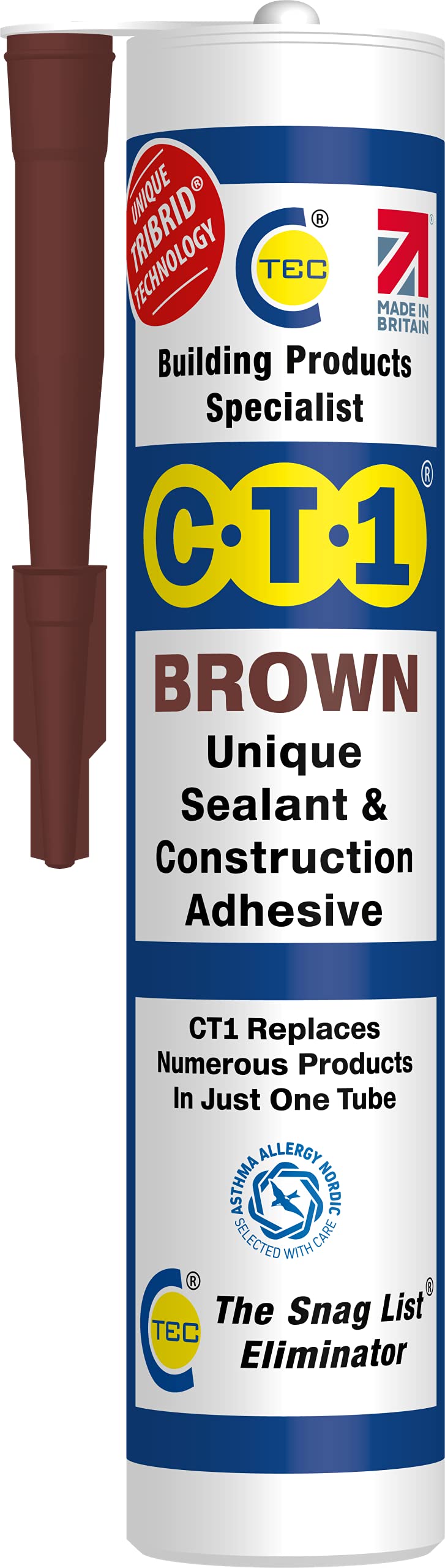 CT1 CT1SILVER Silver TRIBRID® Multi Purpose Sealant & Adhesive - 290ml