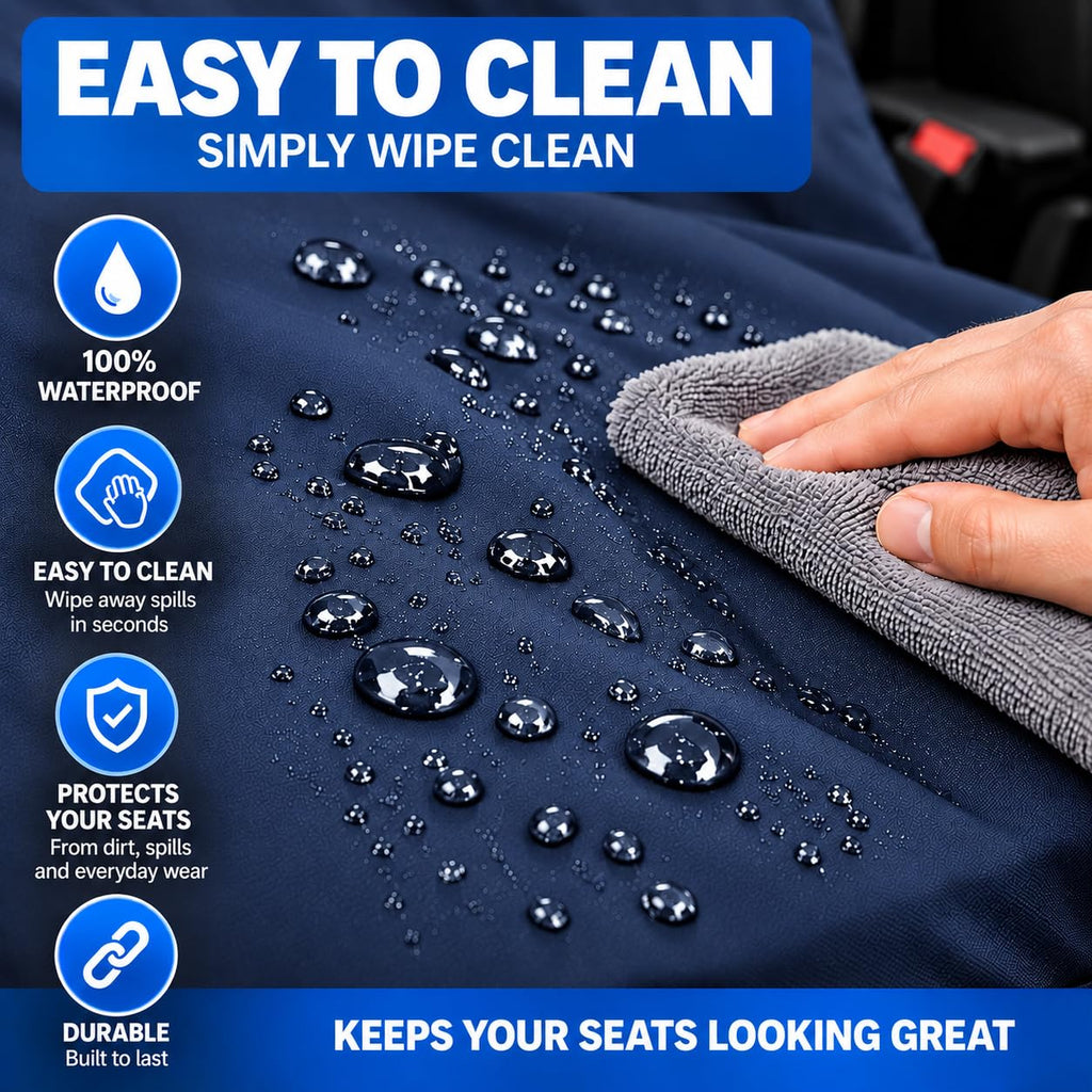 BLKWPSPFP920 Heavy Duty Black Waterproof Car Seat Covers/Protectors - 2 x Fronts
