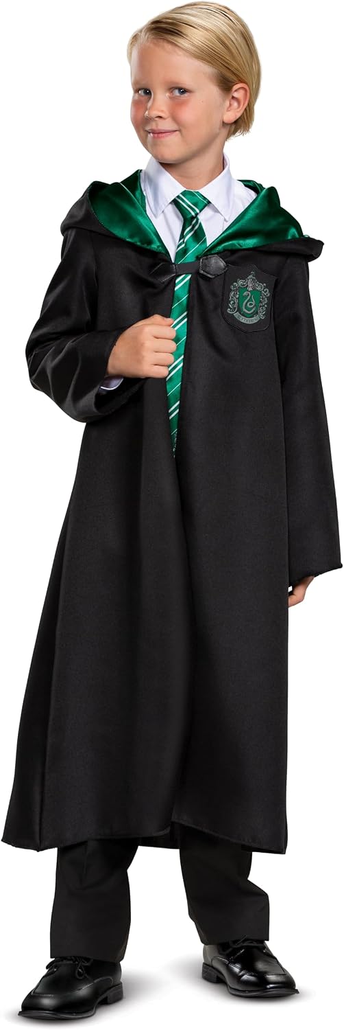 Harry Potter Slytherin Robe, Official Wizarding World Costume Robes, Classic Kids Size Dress Up Accessory, Child Size (4-6)