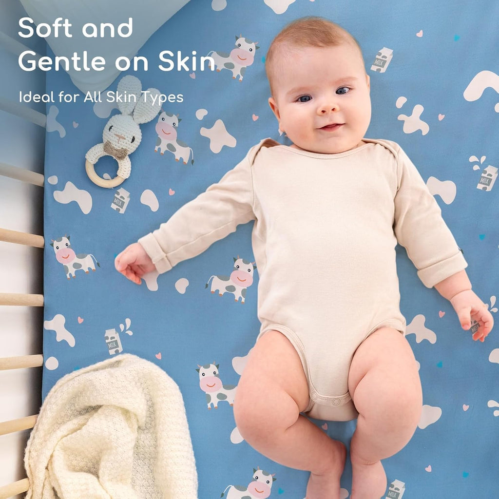 Next to Me Crib Sheets 83x50 cm Fitted 2 Pack Bedside Crib Sheets