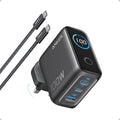 Anker 100W USB C Charger, 3-Port GaN, Smart Display, Touch Control