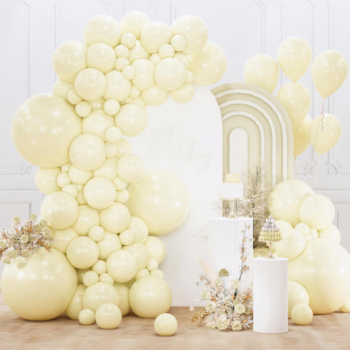 PartyWoo Baby Pink Balloons 152pcs Pastel Pale Light Pink Different Sizes