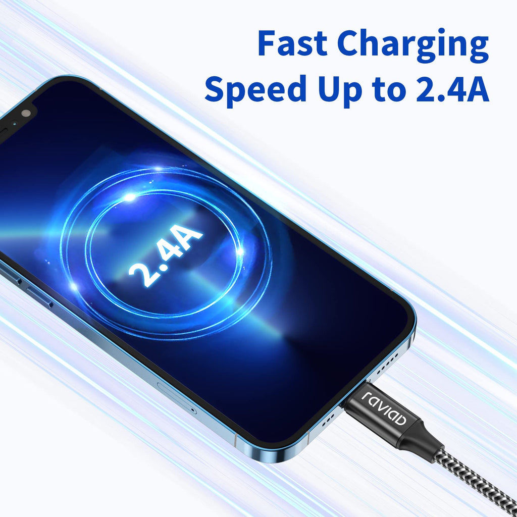 RAVIAD USB to Lightning Cable Short 30CM MFi Certified iPhone Charger Cable