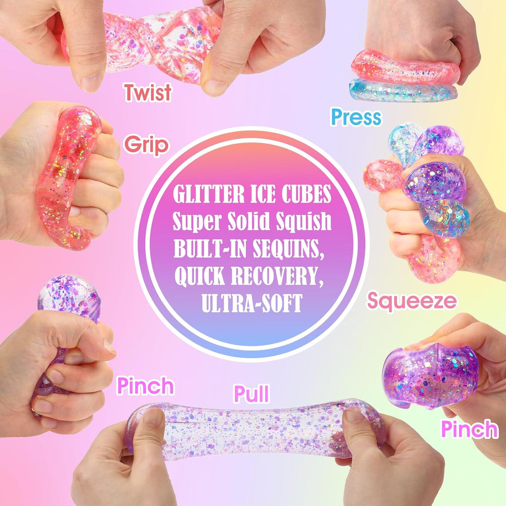 8 Pack Stress Cube ,Slow Rising Stress Balls for Adults