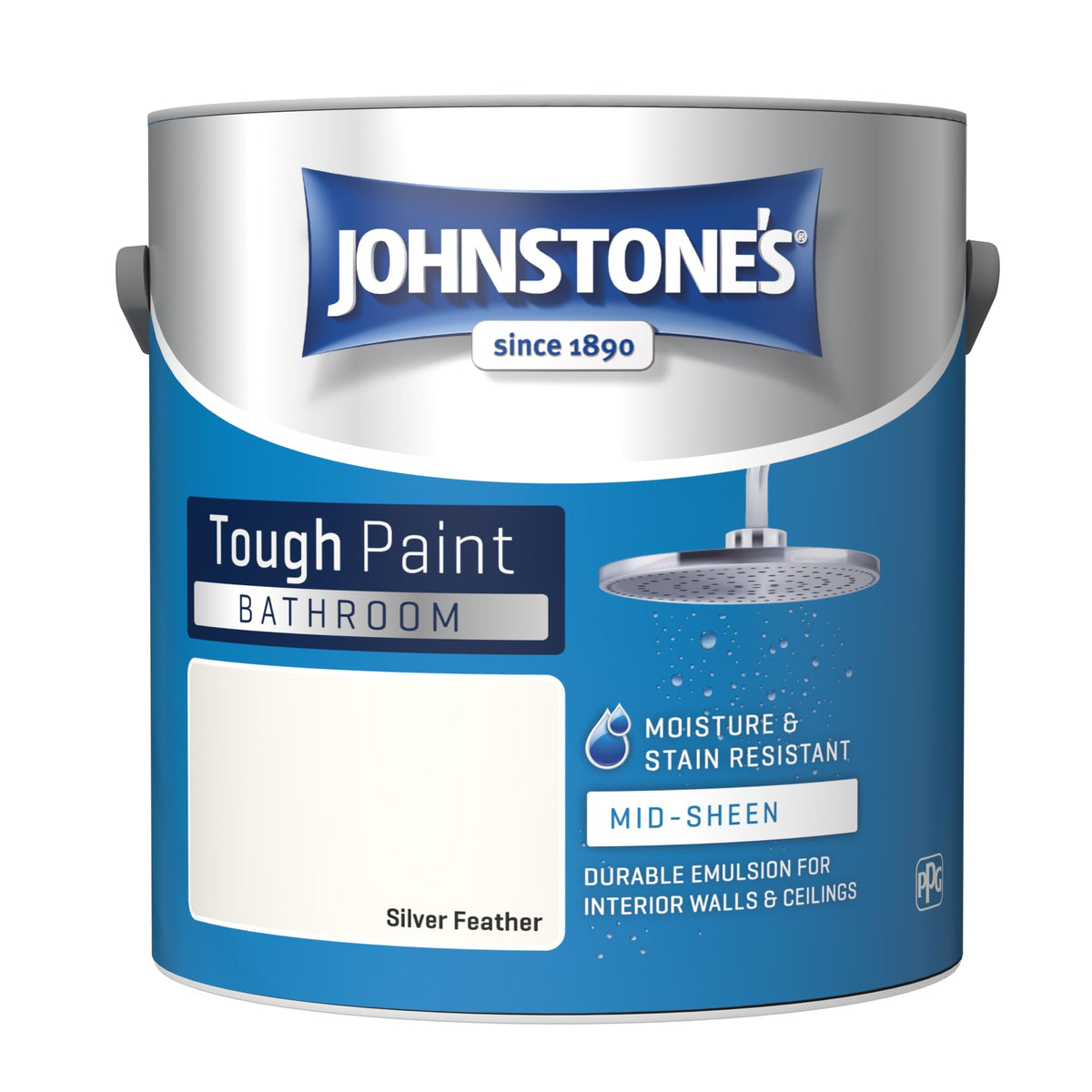 Johnstone's - Bathroom Wall & Ceiling Paint - Pure Brilliant White - 2.5L