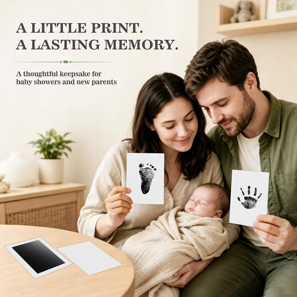 Nabance Baby Hand and Footprint Kit, 3 Inkless Print Pads, 6 Imprint Cards