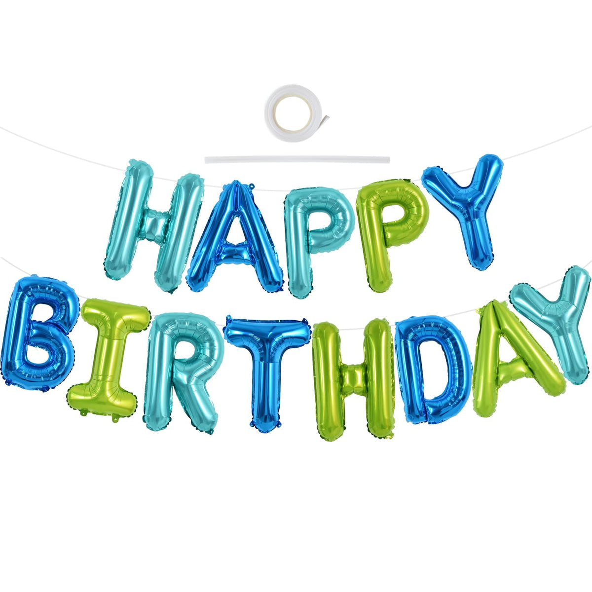 TONIFUL 16 Inch Black Happy Birthday Balloons Banner Decorations for Men