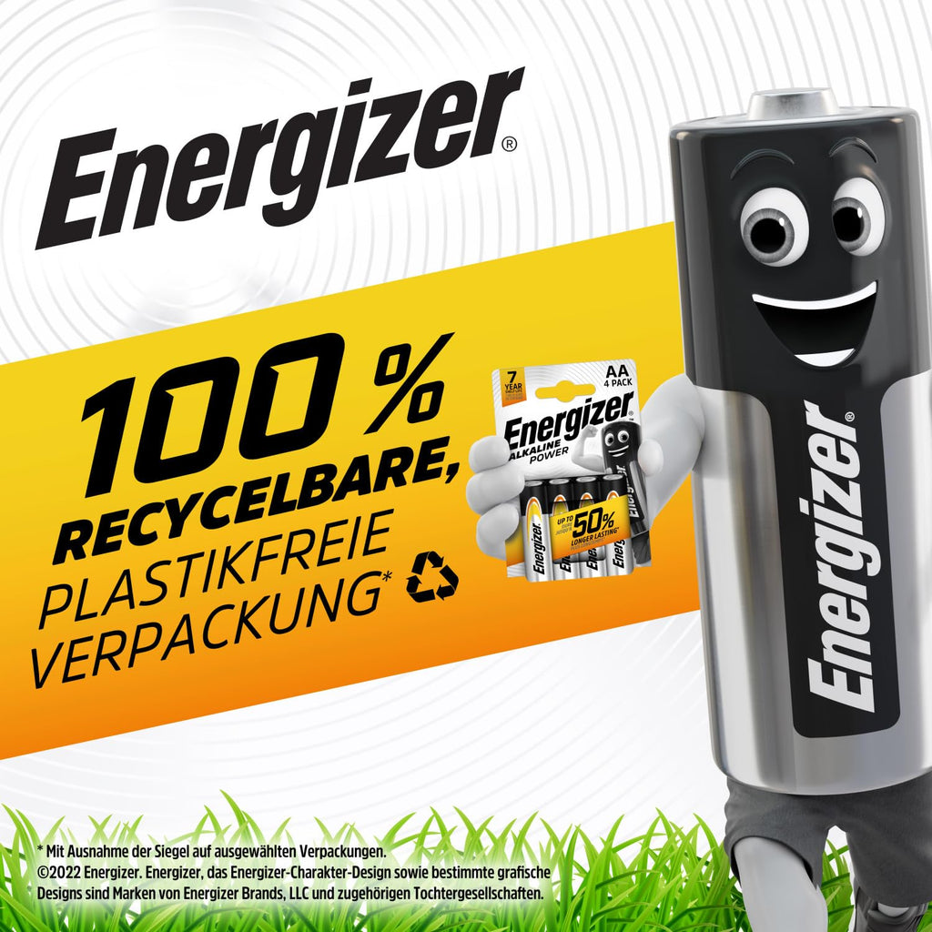 Energizer Alkaline Power - AA Batteries (32 Pack) Up To 50% Longer Lasting