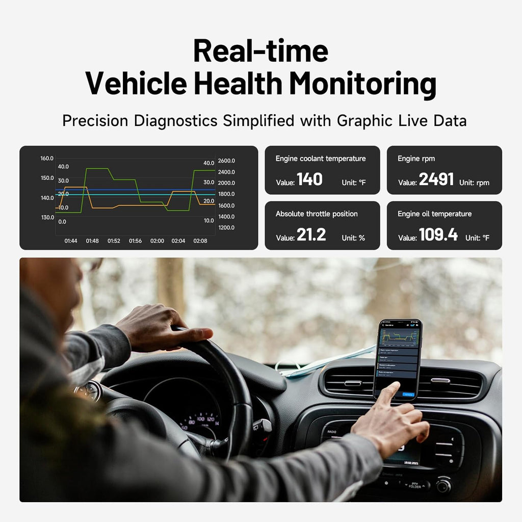 TOPDON CarPal A Obd2 Scanner Bluetooth, Full System Car Diagnostic Tool
