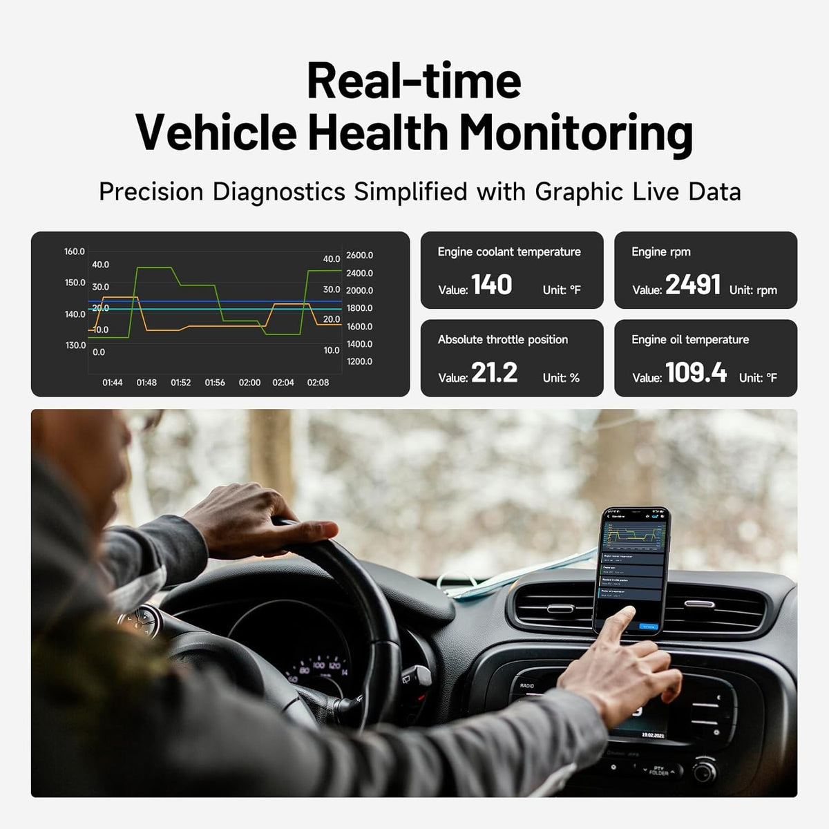 TOPDON CarPal A Obd2 Scanner Bluetooth, Full System Car Diagnostic Tool