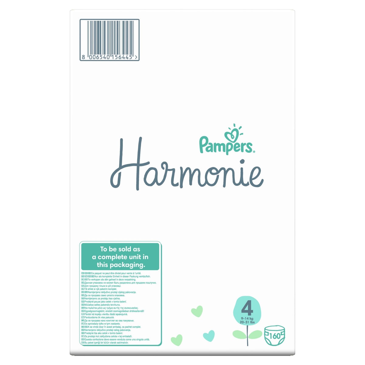 Pampers Harmonie Nappies Size 4 Monthly Box