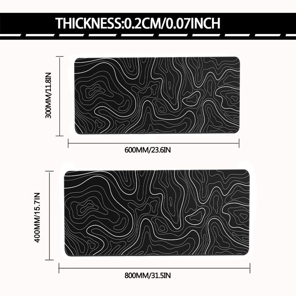 Rcege Large Gaming Mouse Pad Extended Desk Mat with Non Slip Stitched Edge