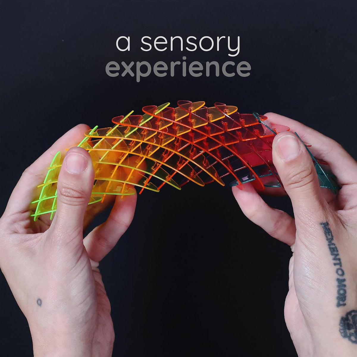 Morf Worm 3D Sensory Fidget Toys for Kids, Teens & Adults, Rainbow, Small