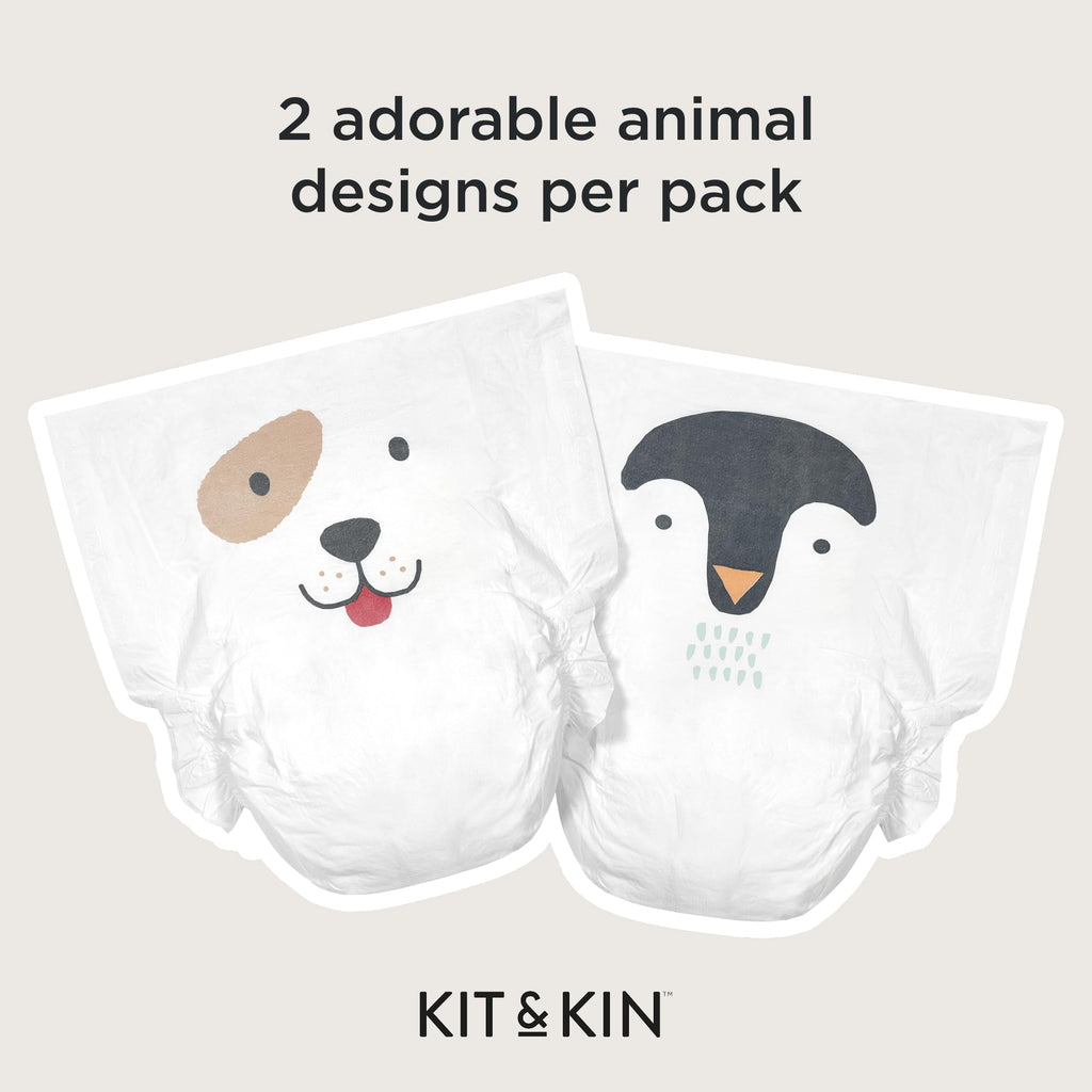 Kit & Kin Premium Baby Nappies Size 2, 4-8 kgs / 9-18 lbs, Pack of 152