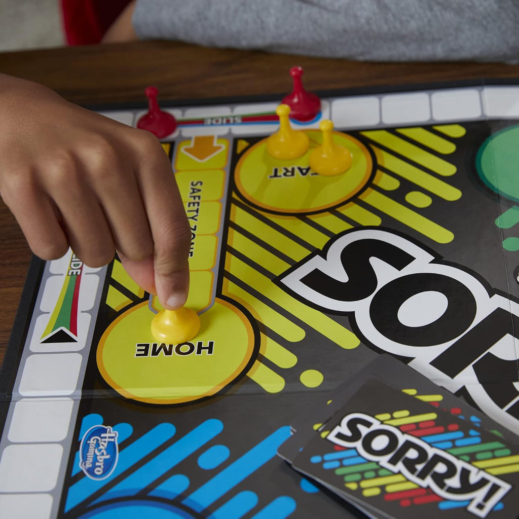 Sorry! Board Game for Kids Ages 6 and Up; Classic Hasbro Board Game; Each Player Gets 4 Pawns; Family Game