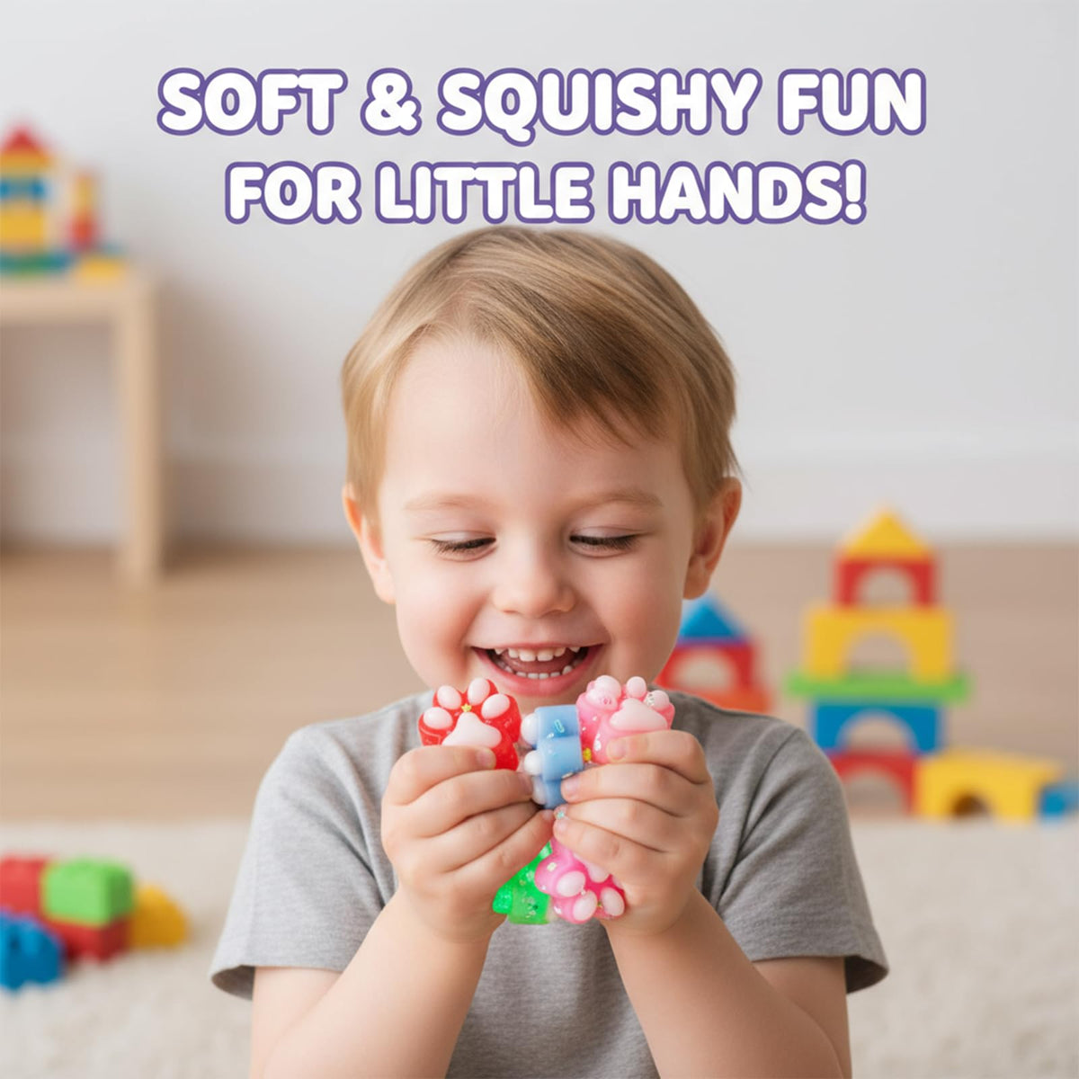 Sensory Toys 24 Pcs Cube Squishy Fidget Stress Toys for Adults Kids