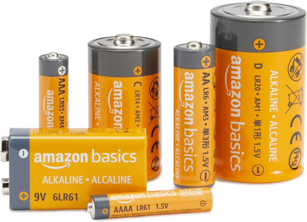 Amazon Basics 12-Pack D Cell All-Purpose Alkaline Batteries, 1.5 Volt, 5-Year Shelf Life