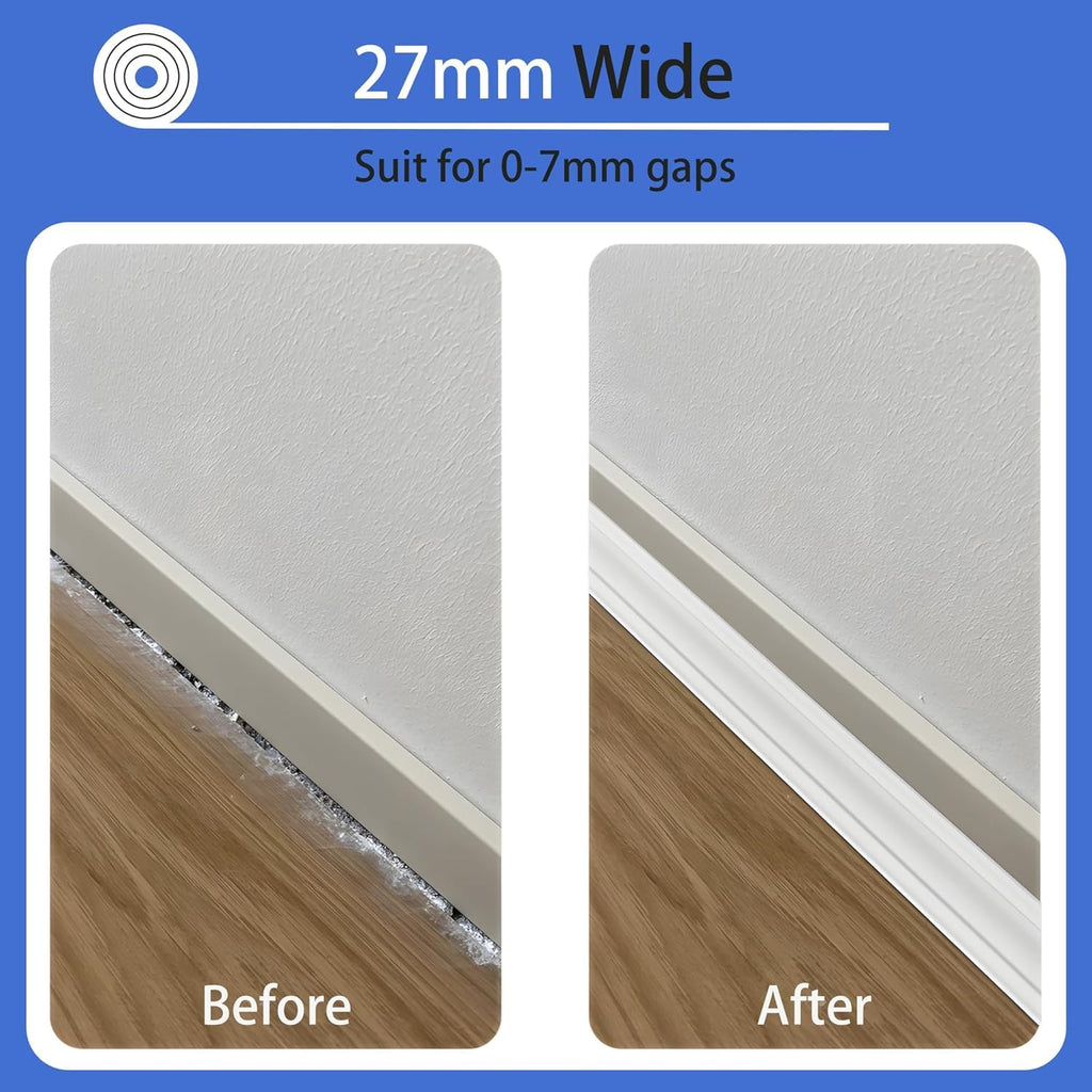 Zayejod PVC Quadrant Trim Laminate Beading Self Adhesive Matte White