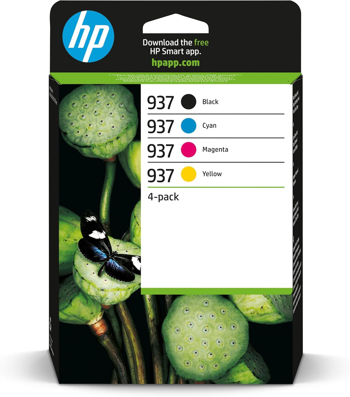 HP 937 Black/Cyan/Magenta/Yellow Original Ink Cartridges 4-Pack
