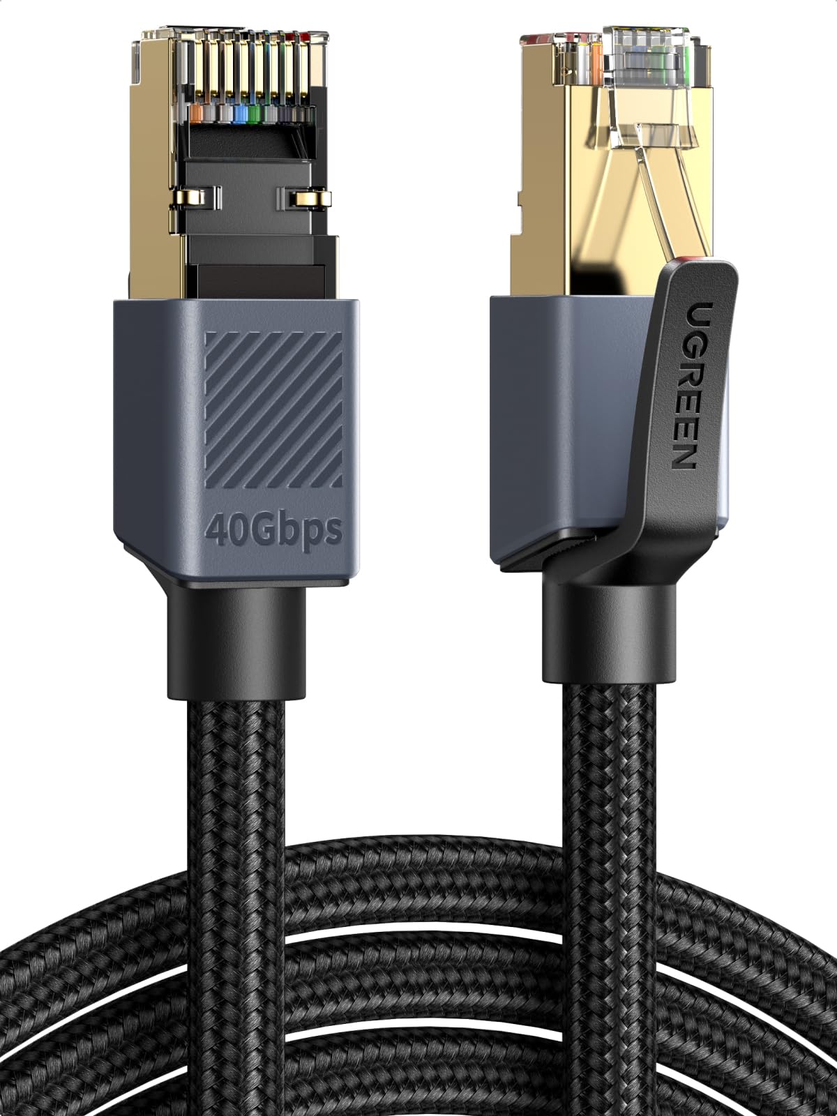 UGREEN Ethernet Cable 1m, Cat 8 High-Speed 40Gbps Internet Cable Braided