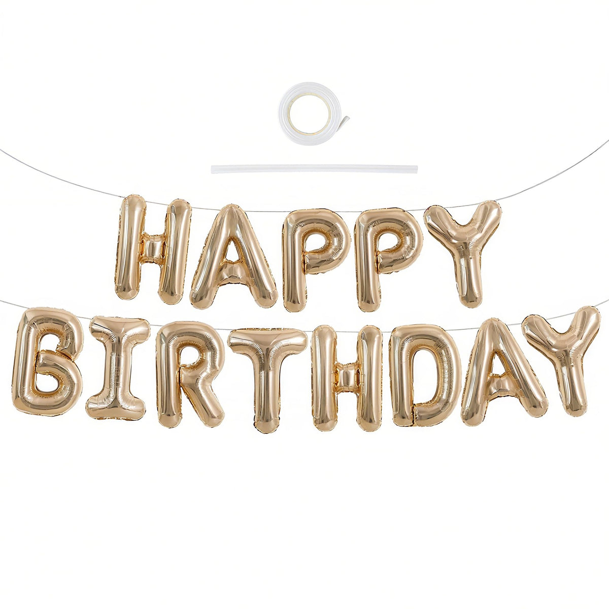TONIFUL 16 Inch Black Happy Birthday Balloons Banner Decorations for Men