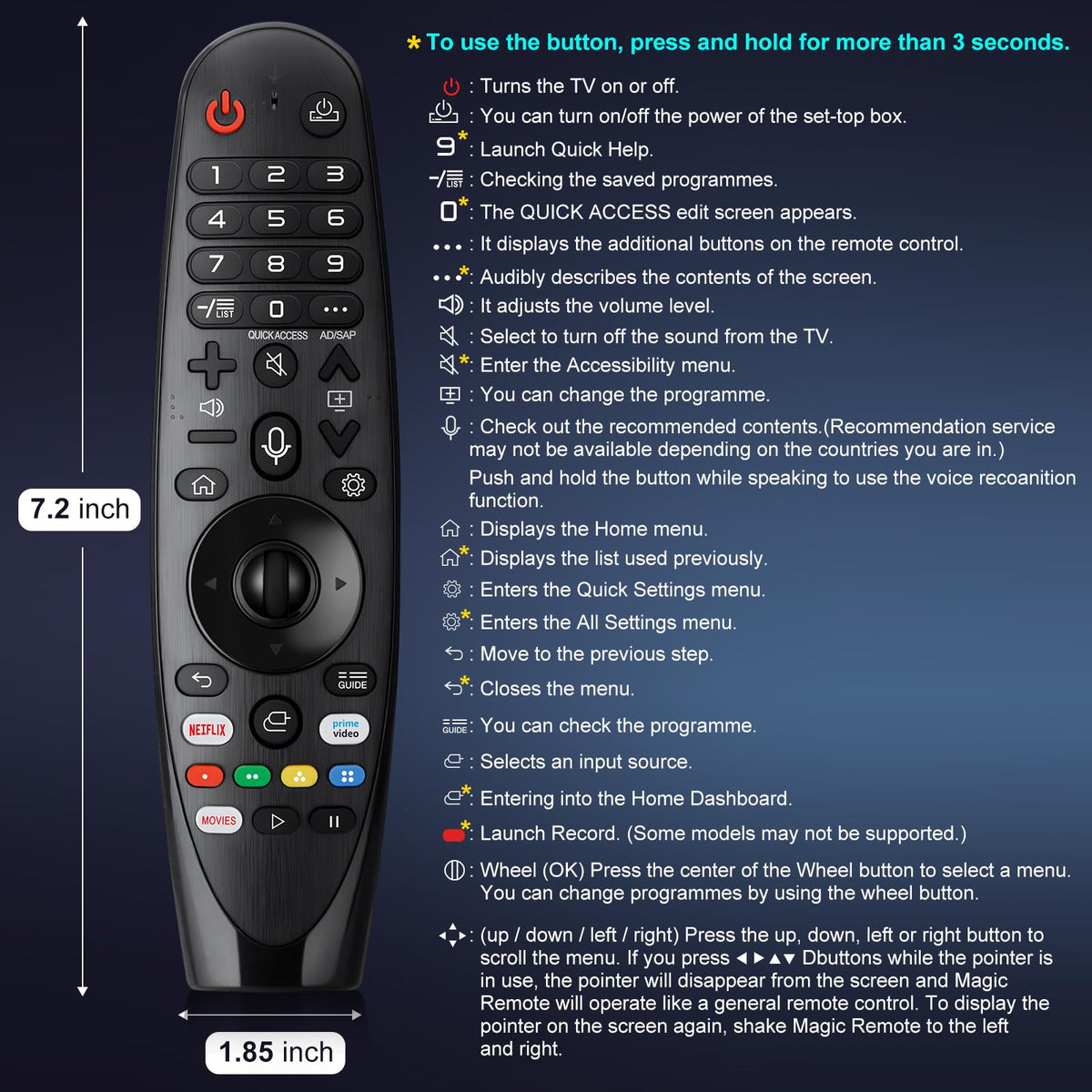 Universal TV Remote for Hisense-Smart-TV-Remote-Control-Replacement