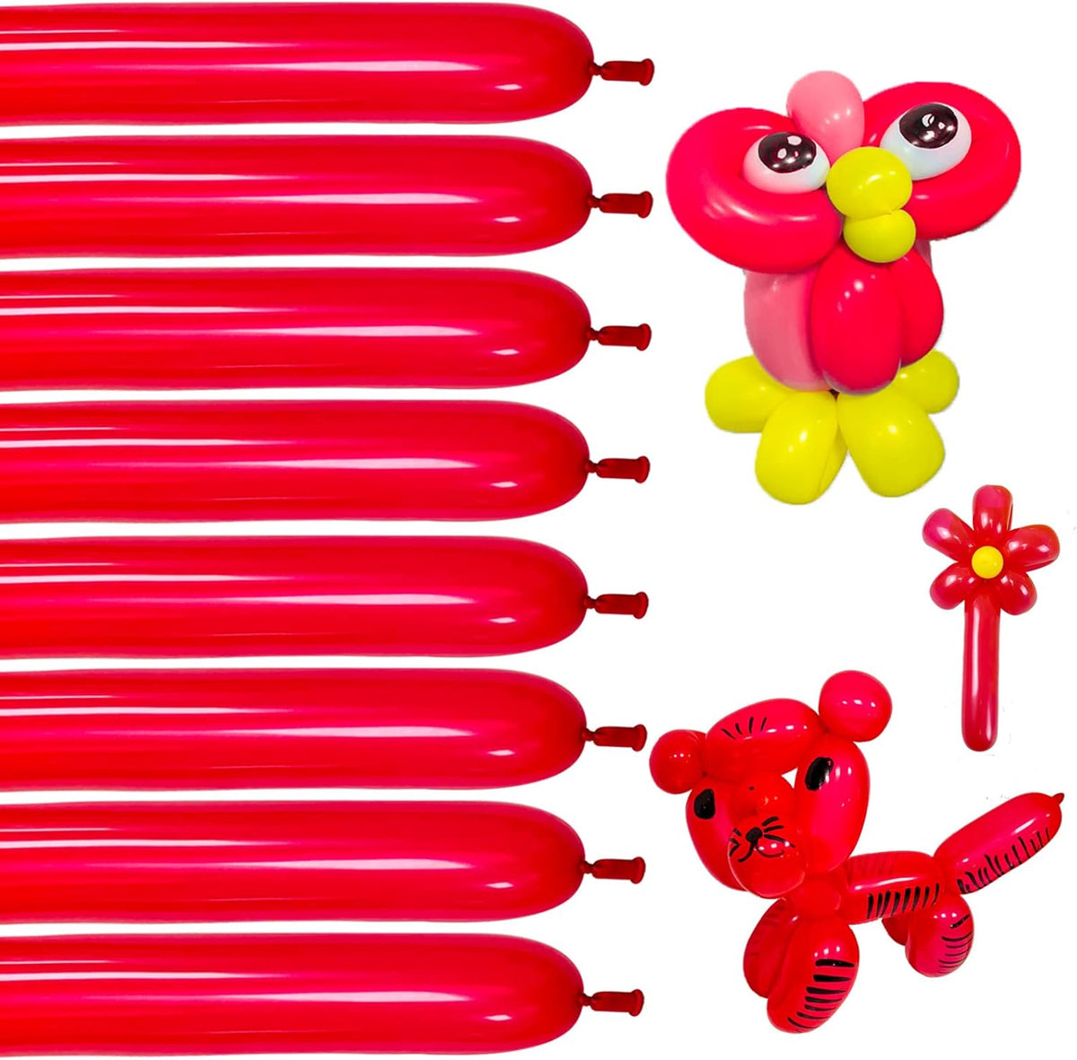 100Pcs clear 260 Balloons Clear Long Skinny Latex Balloon for Animal Ballons, Premium Quality Balloons for Beginners Baloons Making Kid's Carnivals Party Decoartion